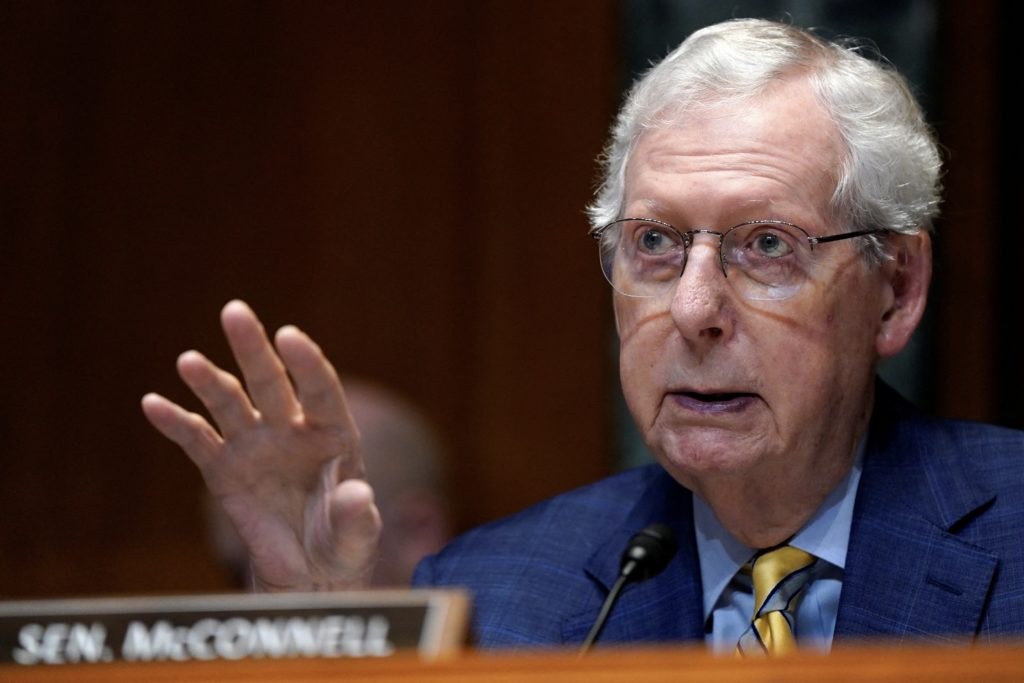 McConnell breaks four weeks of silence