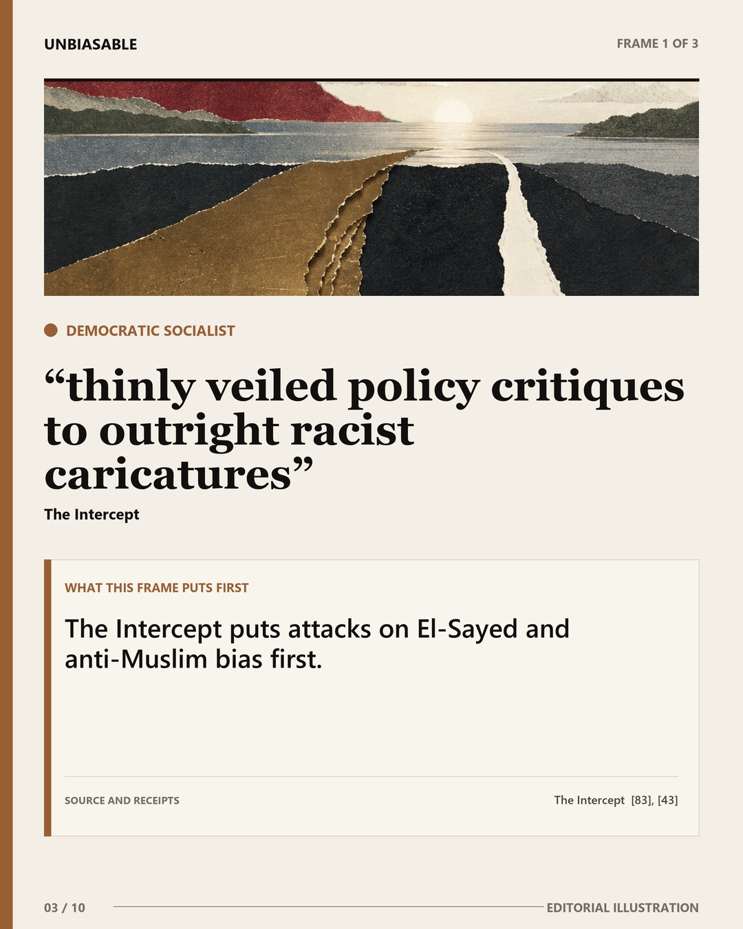 Democratic Socialist frame: thinly veiled policy critiques to outright racist caricatures The Intercept puts attacks on El-Sayed and anti-Muslim bias first.